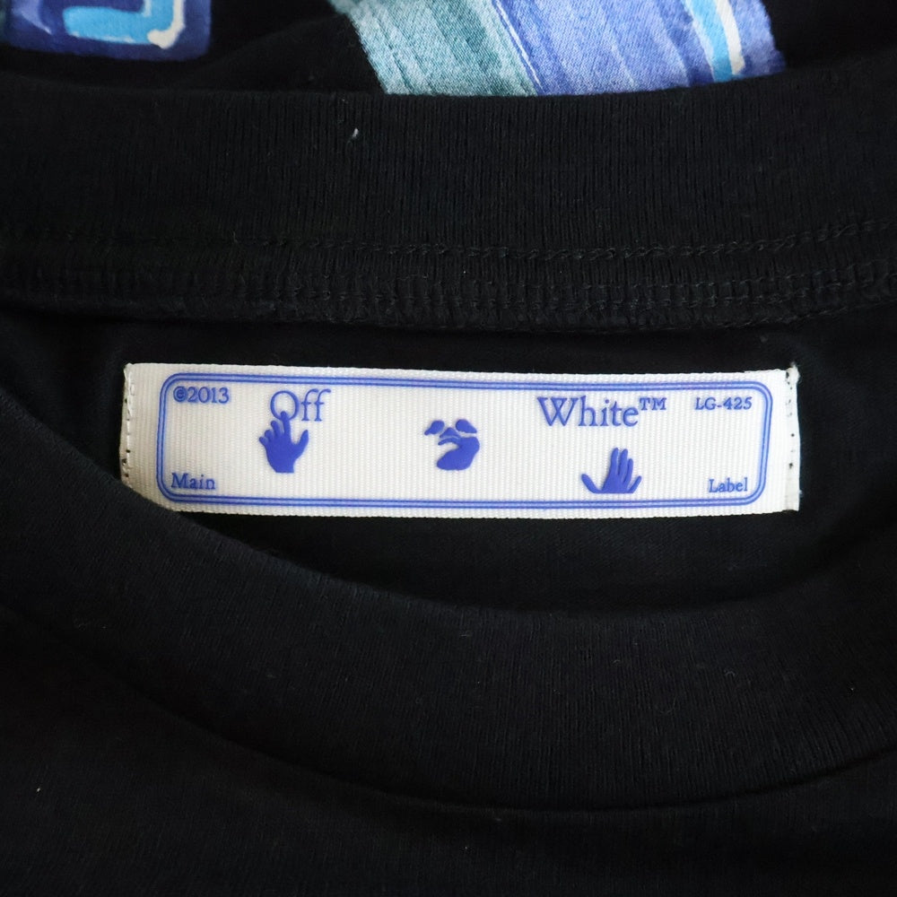 OFF-WHITE(オフホワイト) ARROW SLIM T-SHIRT Tシャツ 半袖カットソー フロントロゴ ブラック OMAA027E20JER0051045