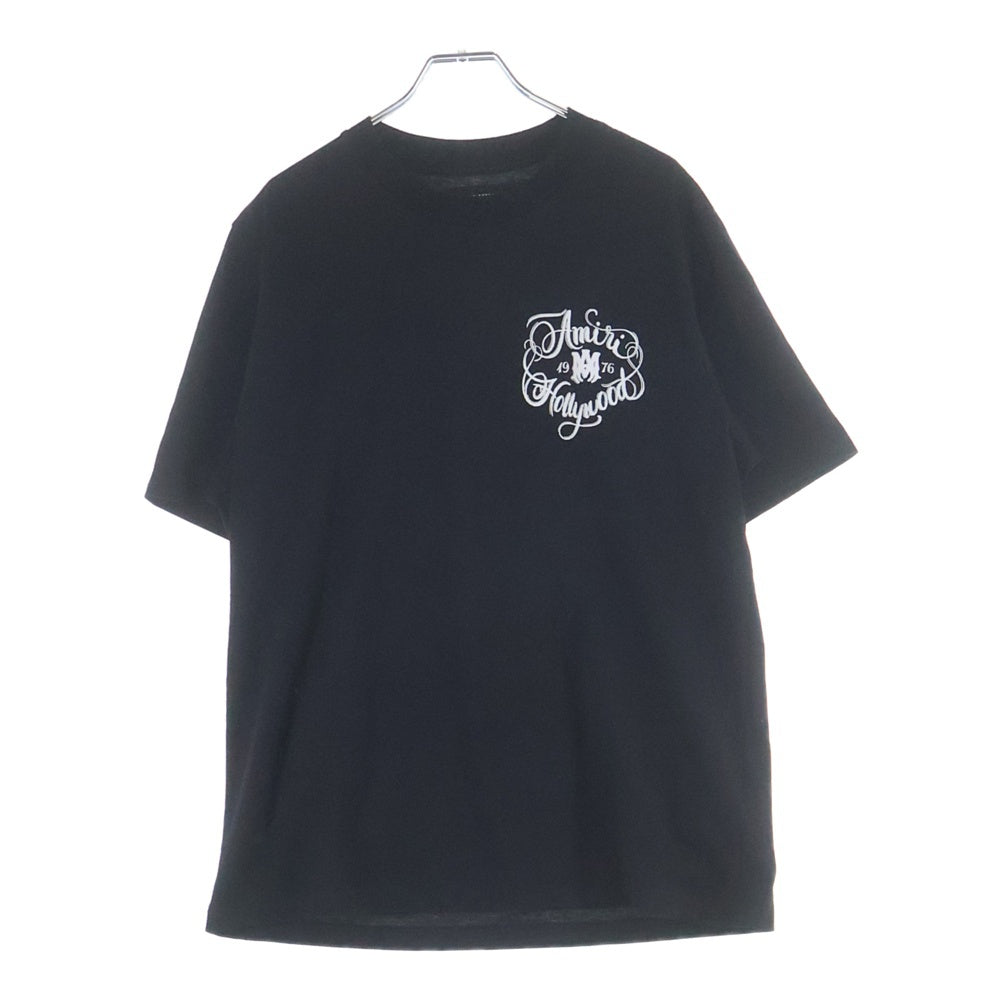 AMIRI(アミリ) HOLLYWOOD TEE ハリウッド プリント 半袖Tシャツ カットソー ブラック AMTOJR1009