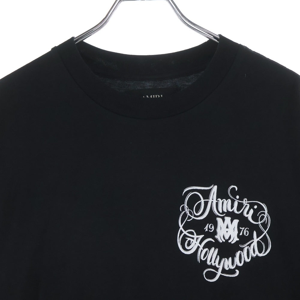 AMIRI(アミリ) HOLLYWOOD TEE ハリウッド プリント 半袖Tシャツ カットソー ブラック AMTOJR1009