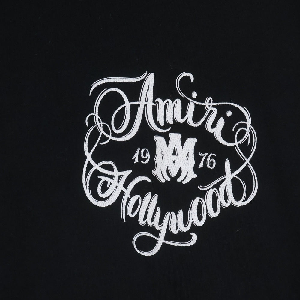 AMIRI(アミリ) HOLLYWOOD TEE ハリウッド プリント 半袖Tシャツ カットソー ブラック AMTOJR1009