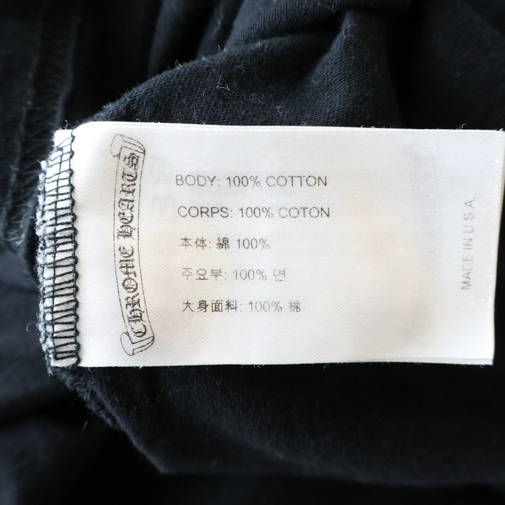 CHROME HEARTS(クロムハーツ) HOLLYWOOD LIMITED RED CH PLUS HORESESHOE TEE ハリウッド CHプリント ポケット半袖Tシャツ カットソー ブラック/レッド