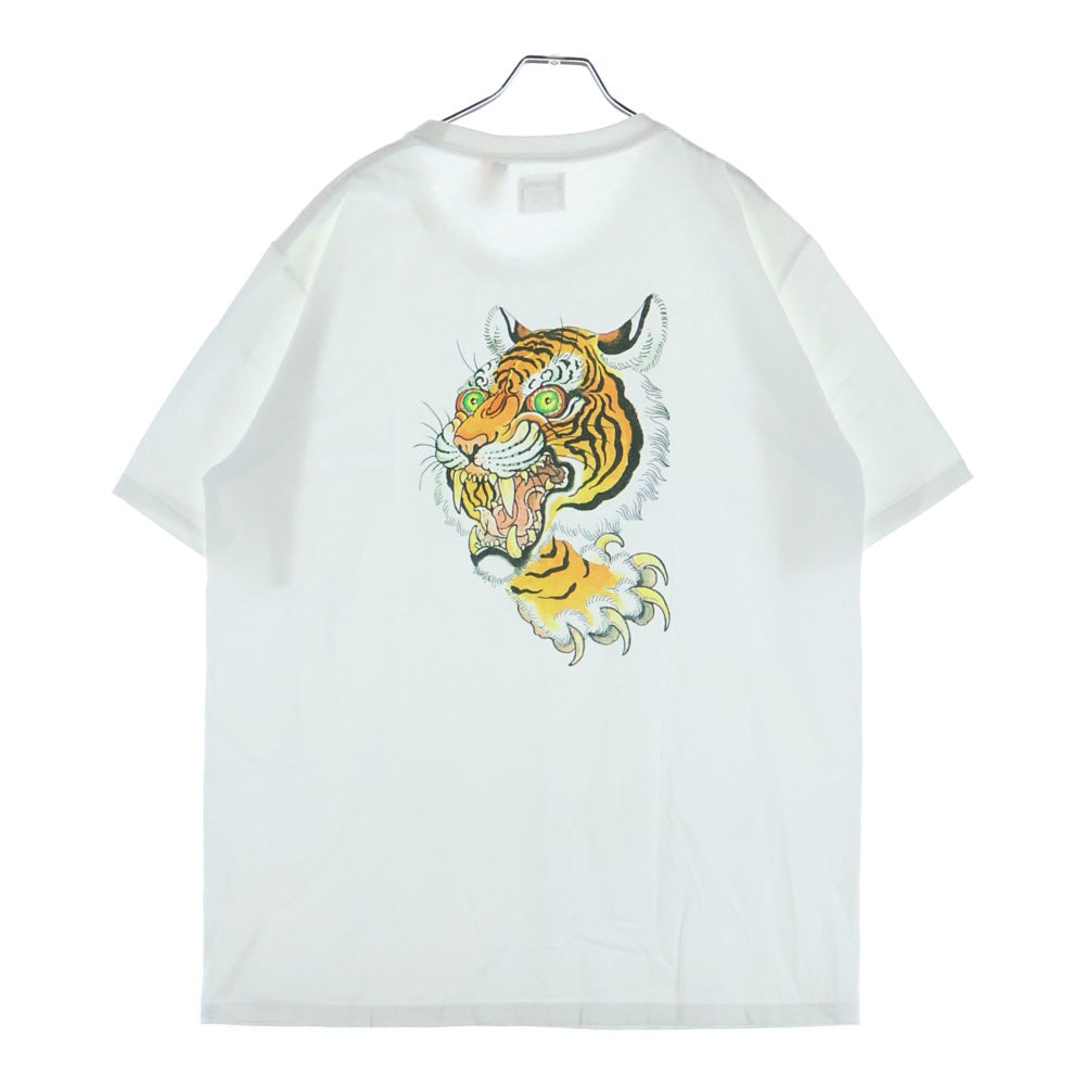 WACKO MARIA(ワコマリア) TIME LEHI バックタイガープリント 半袖Tシャツ カットソー ホワイト