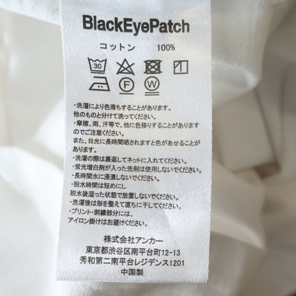 THE BLACK EYE PATCH(ブラックアイパッチ) BURNING OG LABEL TEE バーニングオージーラベル 半袖Tシャツ カットソー ホワイト