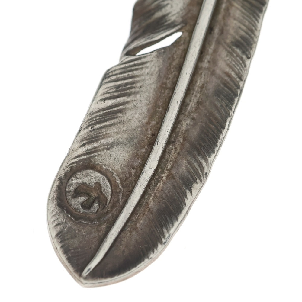 goro's(ゴローズ) 【現行】上金特大フェザー 左向き ネックレストップ シルバー/ゴールド BGA004