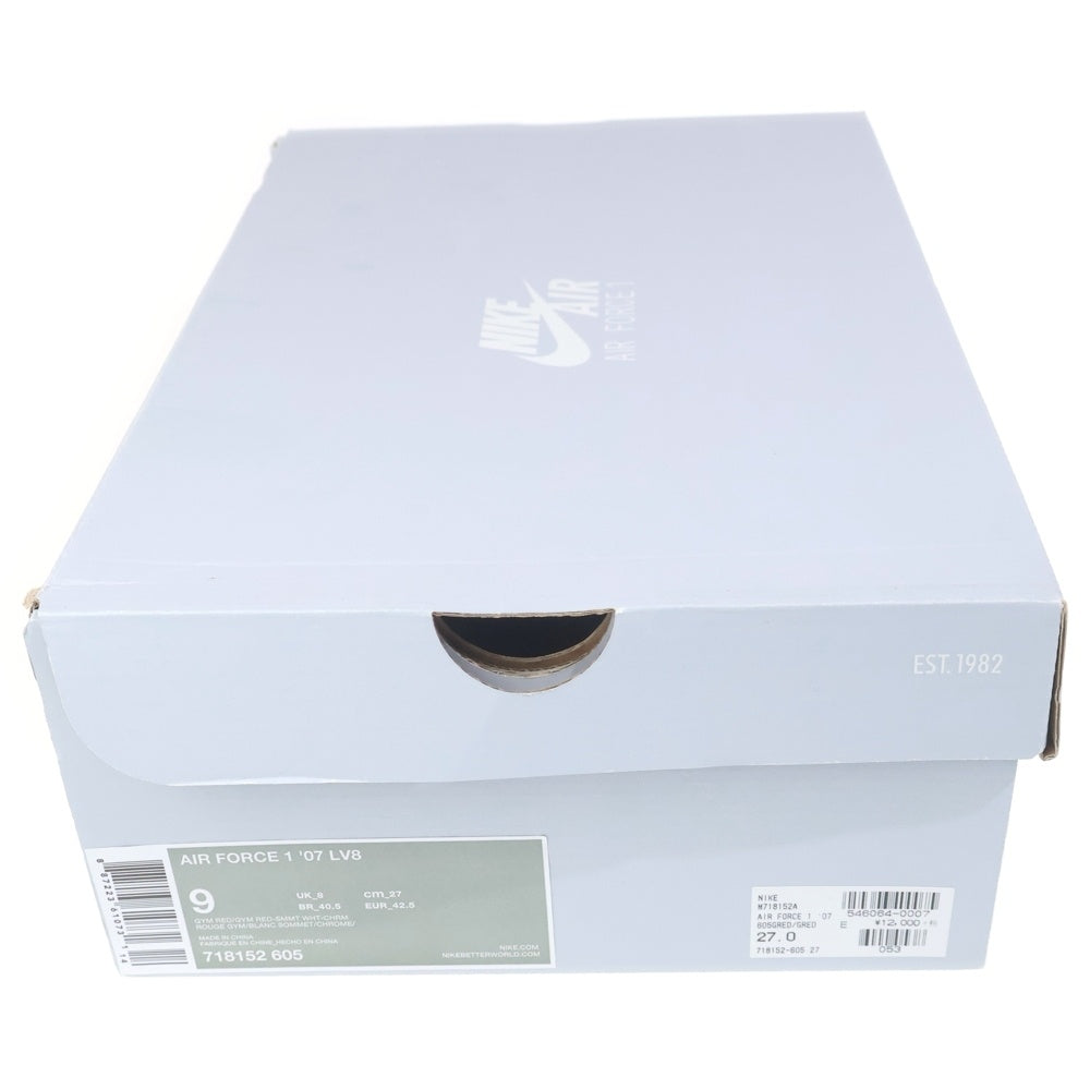 NIKE(ナイキ) AIR FORCE 1 LOW 07 エアフォース1 ロー ローカットスニーカー US9/27.0cm 718152-605 レッド