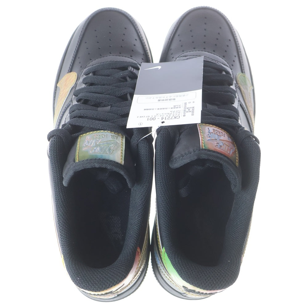 NIKE(ナイキ) AIR FORCE 1 LOW 07 LV8 Misplaced Swooshes エアフォース1 ロー ローカットスニーカー US9/27.0cm CK7214-001 ブラック