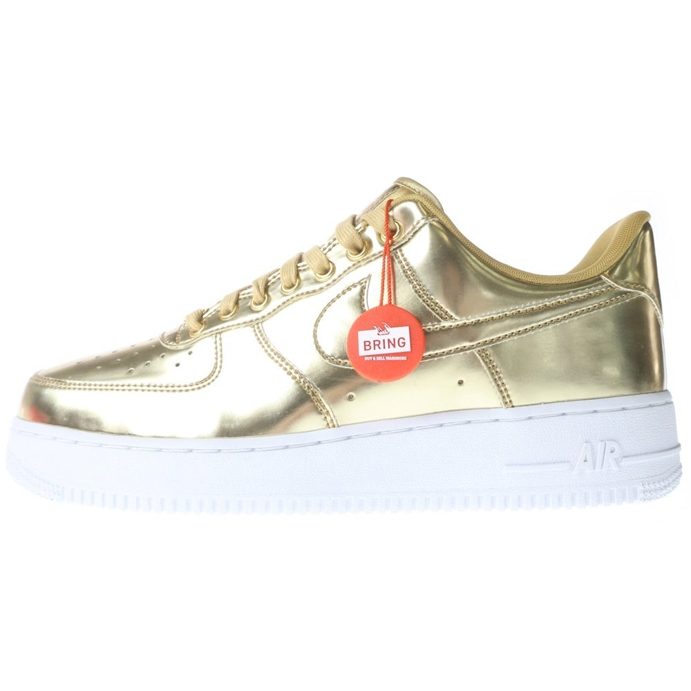 NIKE(ナイキ) WMNS AIR FORCE 1 SP METALLIC GOLD エアフォース1 ロー ローカットスニーカー US10.5/27.5cm CQ6566-700
