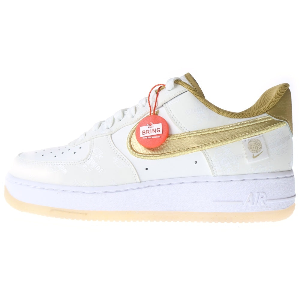 NIKE(ナイキ) AIR FORCE 1 LOW 07 LV8 WW ワールドワイドパック エアフォース1 ロー ローカットスニーカー US9/27.0cm DA1343-170 ホワイト/ゴールド