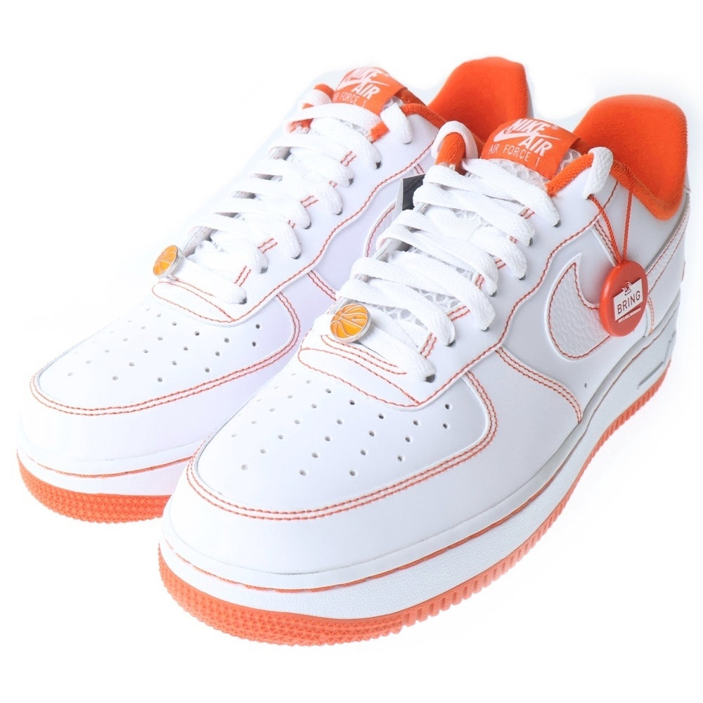 NIKE(ナイキ) AIR FORCE 1 LOW 07 LV8 EMB Rucker Park エアフォース1 ロー ローカットスニーカー US9/27.0cm CT2585-100 ホワイト/オレンジ