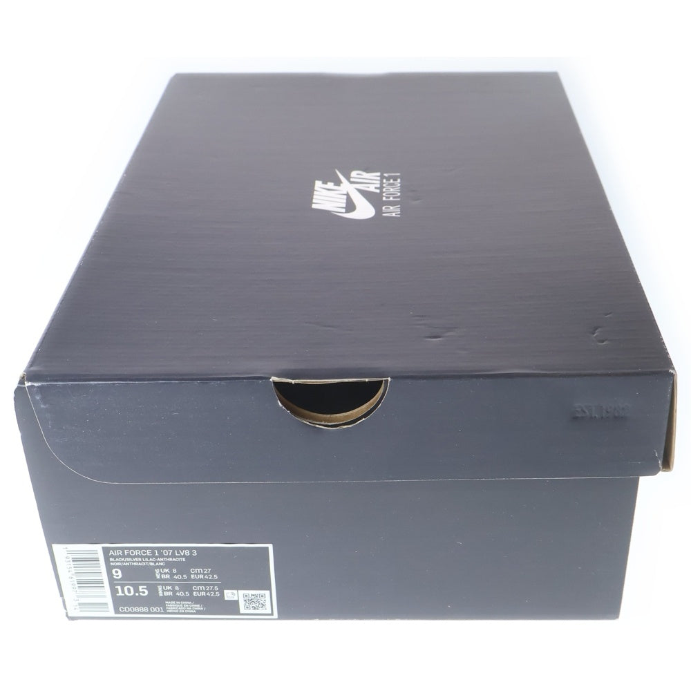 NIKE(ナイキ) AIR FORCE 1 LOW 07 LV8 3 エアフォース1 ロー ローカットスニーカー US9/27.0cm CD0888-001 ブラック