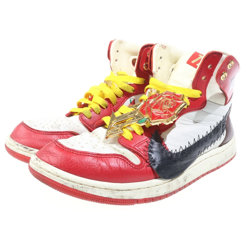 NIKE(ナイキ) ×TEYANA TAYLOR W AIR JORDAN 1 ZM AIR CMF 2 SP FJ0604-601 テヤナ テイラー エアジョーダン1 ハイ ズーム ハイカットスニーカー レッド US7/24cm