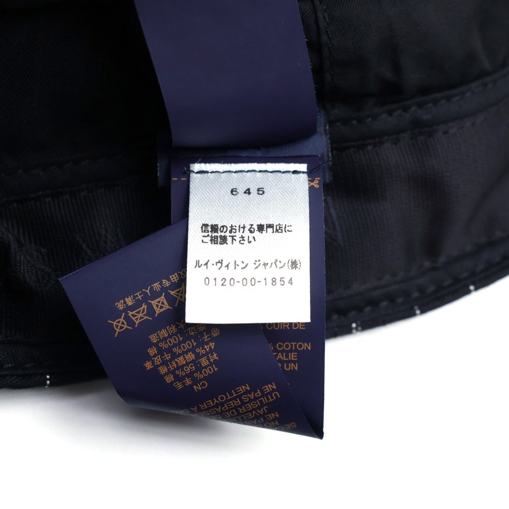 LOUIS VUITTON(ルイヴィトン) キャスケット・クロコ マルティエ ウールベースボールキャップ ブラック/パープル MP3408