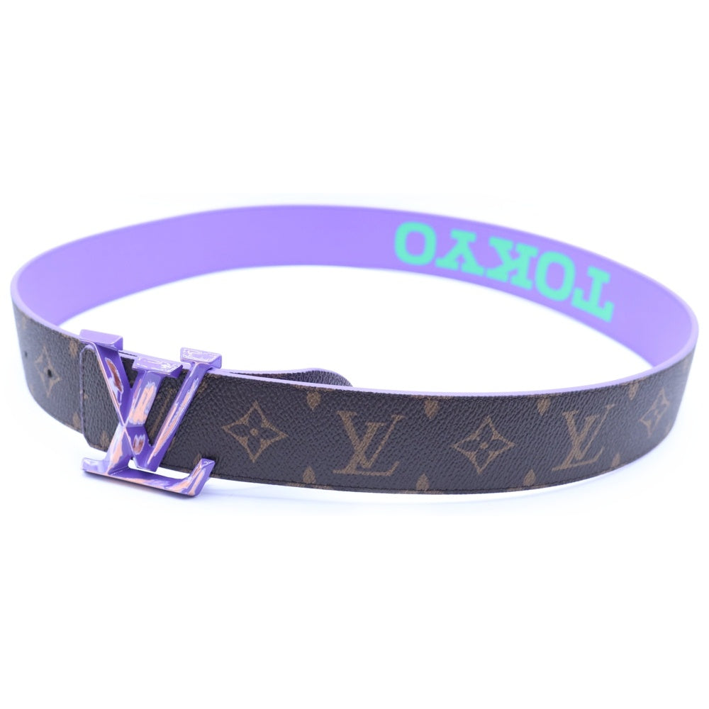 LOUIS VUITTON(ルイヴィトン) TOKYO LV ピラミッド 40MM LVバックルリバーシブル レザーベルト ブラウン/パープル M0494