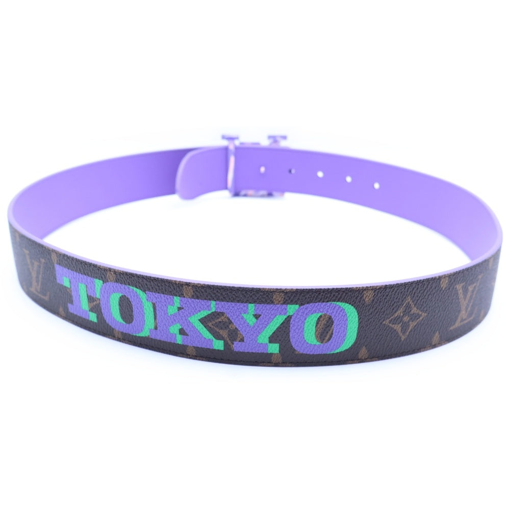 LOUIS VUITTON(ルイヴィトン) TOKYO LV ピラミッド 40MM LVバックルリバーシブル レザーベルト ブラウン/パープル M0494