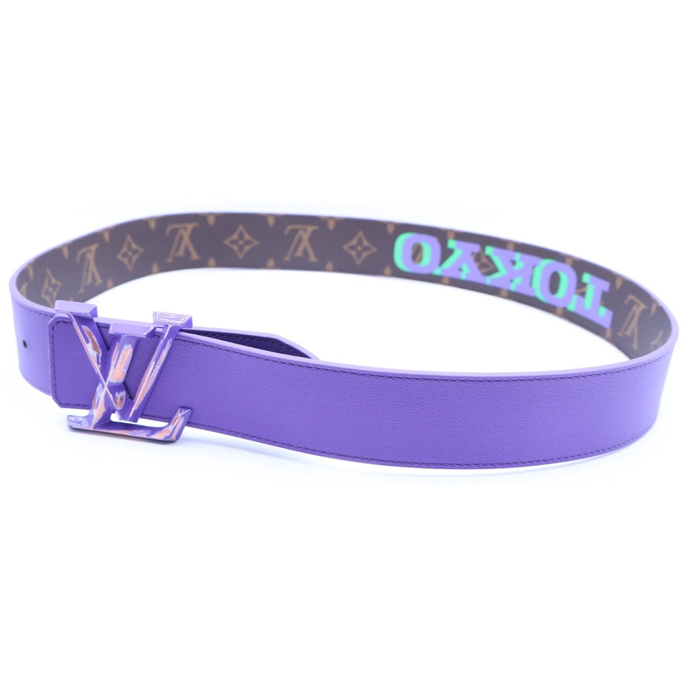 LOUIS VUITTON(ルイヴィトン) TOKYO LV ピラミッド 40MM LVバックルリバーシブル レザーベルト ブラウン/パープル M0494