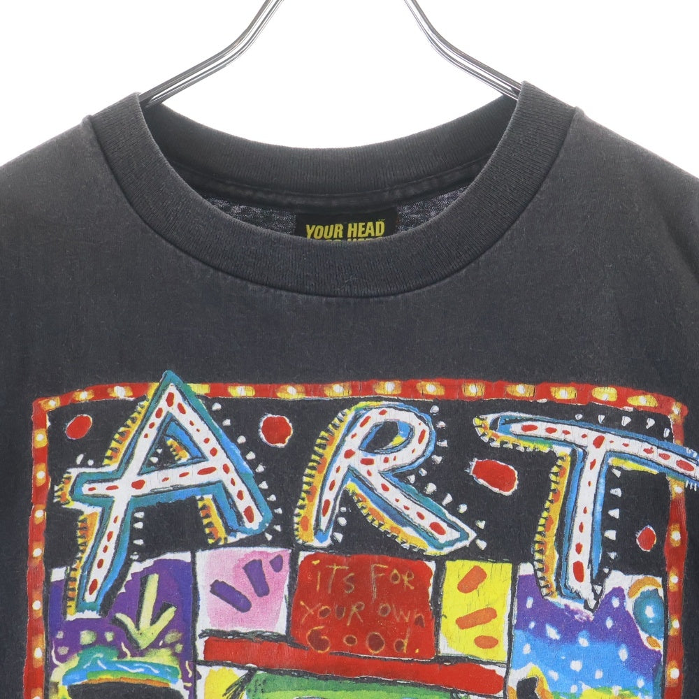 NO BRAND(ノーブランド) 90s Fred Babb ART BREAK THE RULES Art-T フレッドバブ アートT 半袖カットソー ブラック
