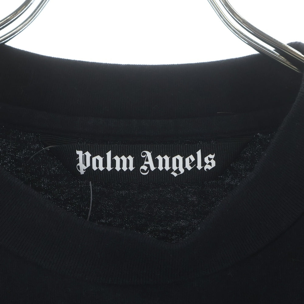 Palm Angels(パームエンジェルス) BURNING SKELETON フロントプリント 半袖Tシャツカットソー ブラック PMAA001R20413034