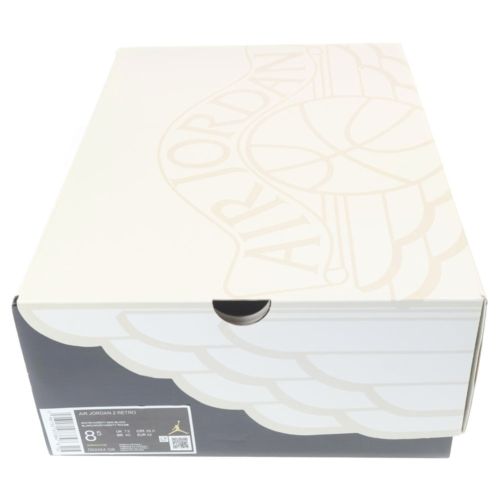 NIKE(ナイキ) AIR JORDAN 2 OG CHICAGO 2022 DX2454-106 エアジョーダン2 シカゴ ハイカットスニーカー ホワイト/ブラック/レッド US8.5/26.5cm