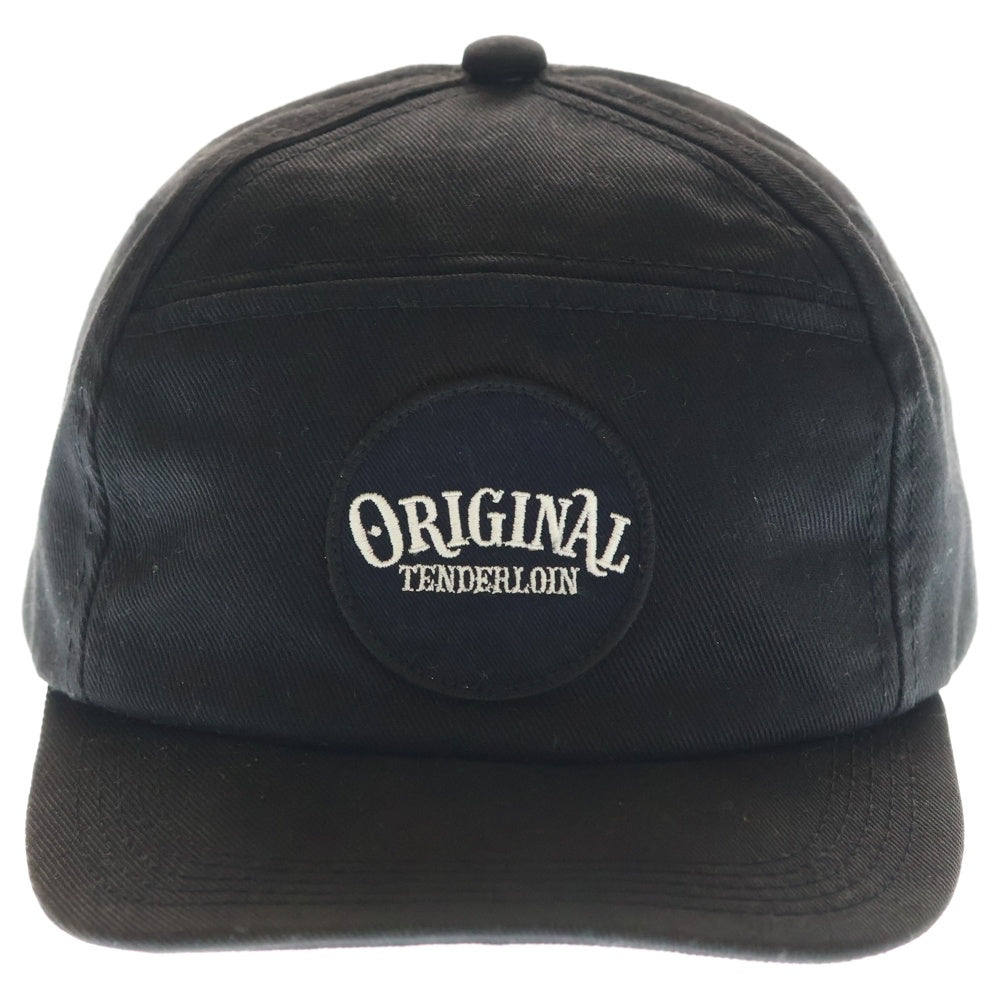 TENDERLOIN(テンダーロイン) 16SS T-6P CAP T/C ロゴパッチ ツイル6パネルキャップ ブラック