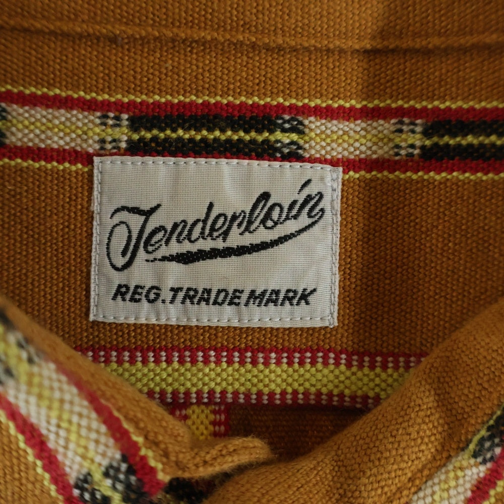 TENDERLOIN(テンダーロイン) T-NATIVE SHT ネイティブ柄 長袖シャツ ブラウン
