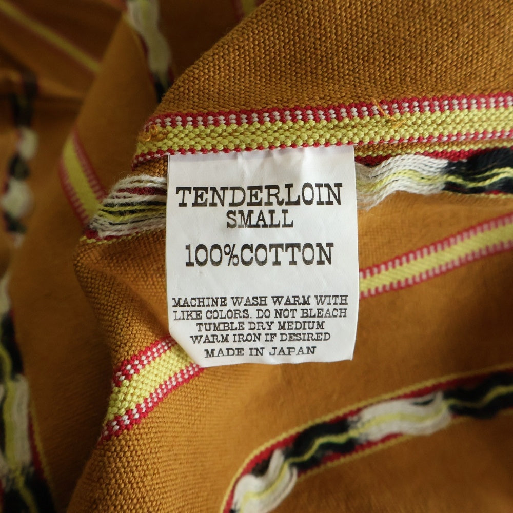 TENDERLOIN(テンダーロイン) T-NATIVE SHT ネイティブ柄 長袖シャツ ブラウン