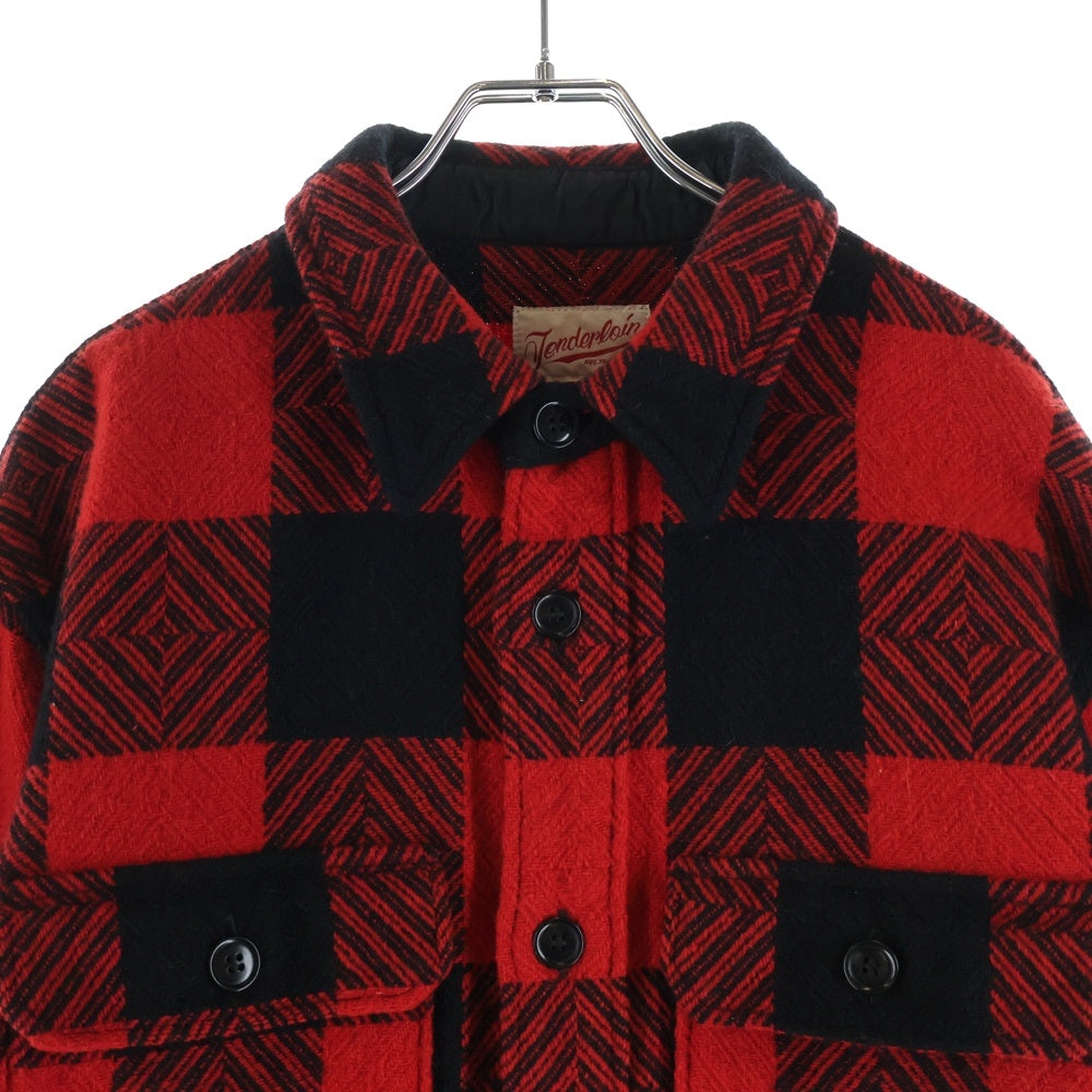TENDERLOIN(テンダーロイン) T-BUFFALO SHT JKT バッファロー ウール シャツジャケット レッド/ブラック