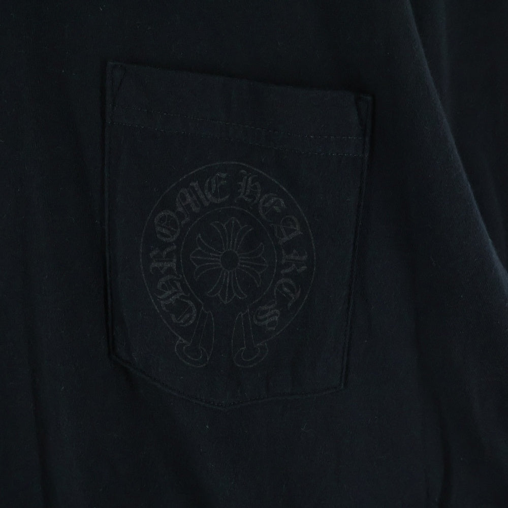 CHROME HEARTS(クロムハーツ) CH L/S NECK LOGO ネックロゴプリント グラデーション 袖ロゴ 長袖Tシャツ ロングスリーブカットソー ブラック/マルチカラー