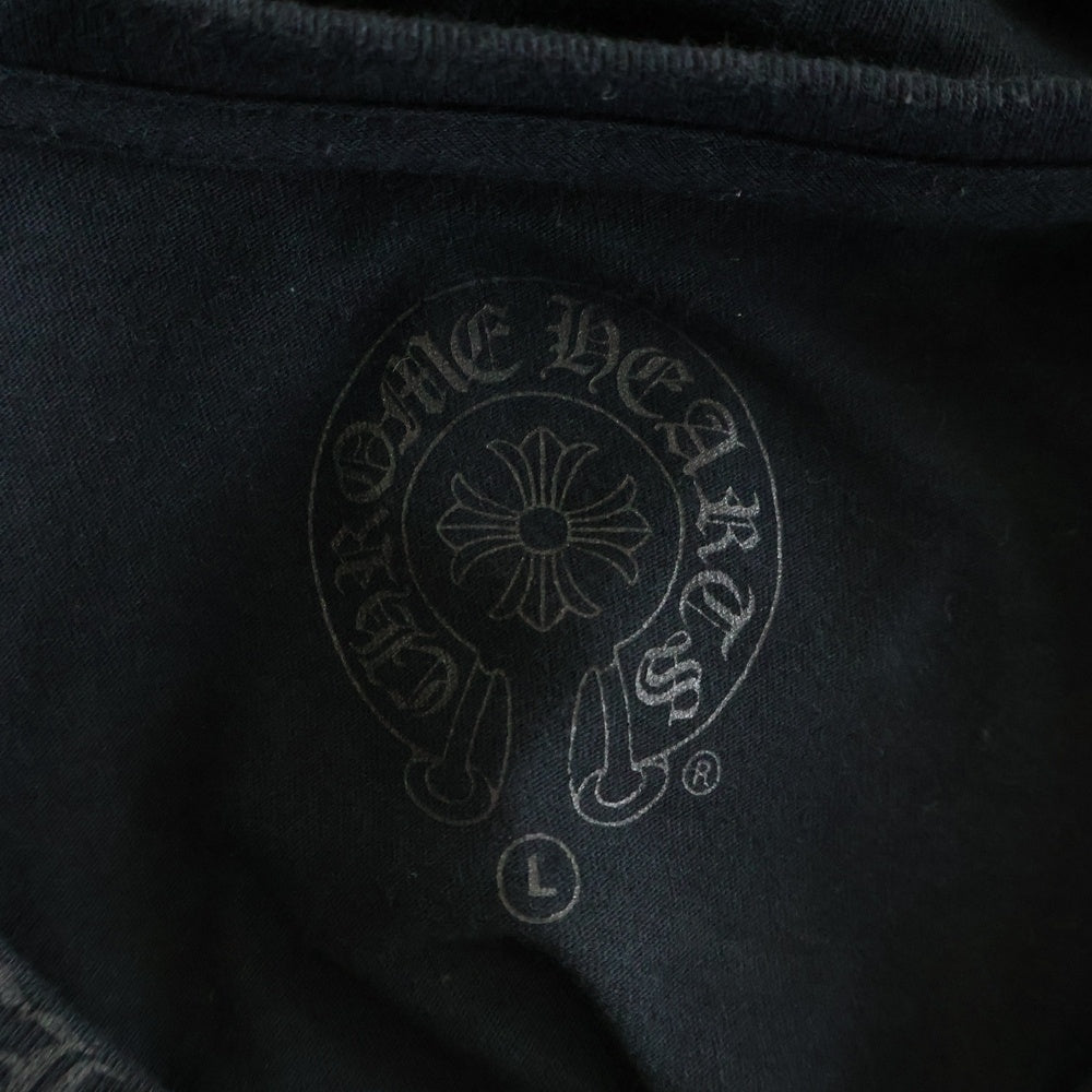 CHROME HEARTS(クロムハーツ) CH L/S NECK LOGO ネックロゴプリント グラデーション 袖ロゴ 長袖Tシャツ ロングスリーブカットソー ブラック/マルチカラー