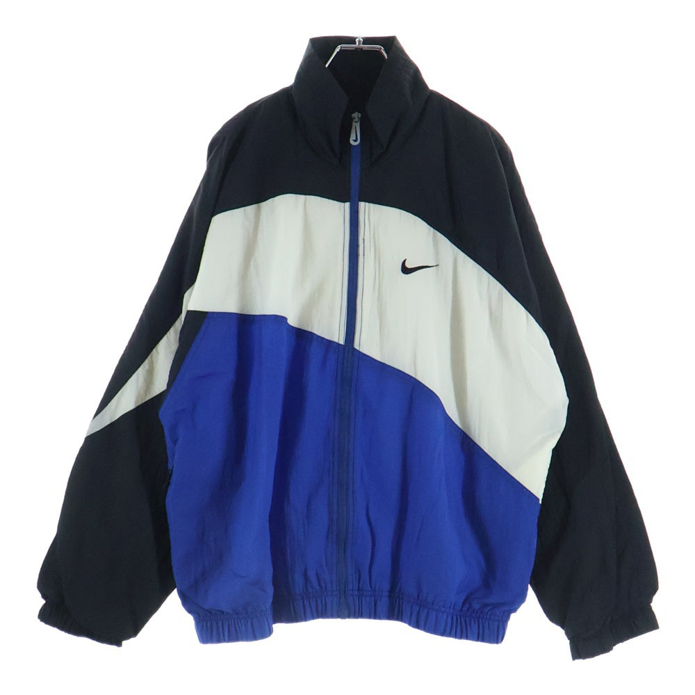 NIKE(ナイキ) 90s VINTAGE ナイロン トラックジャケット ブラック/ホワイト/ブルー