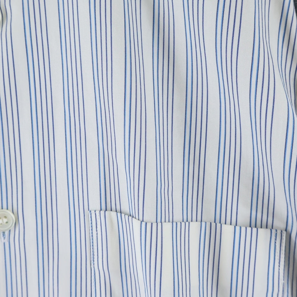 COMME des GARCONS SHIRT(コムデギャルソンシャツ) 異素材 コットン ウール ドッキング長袖シャツ ホワイト/グレー S25641