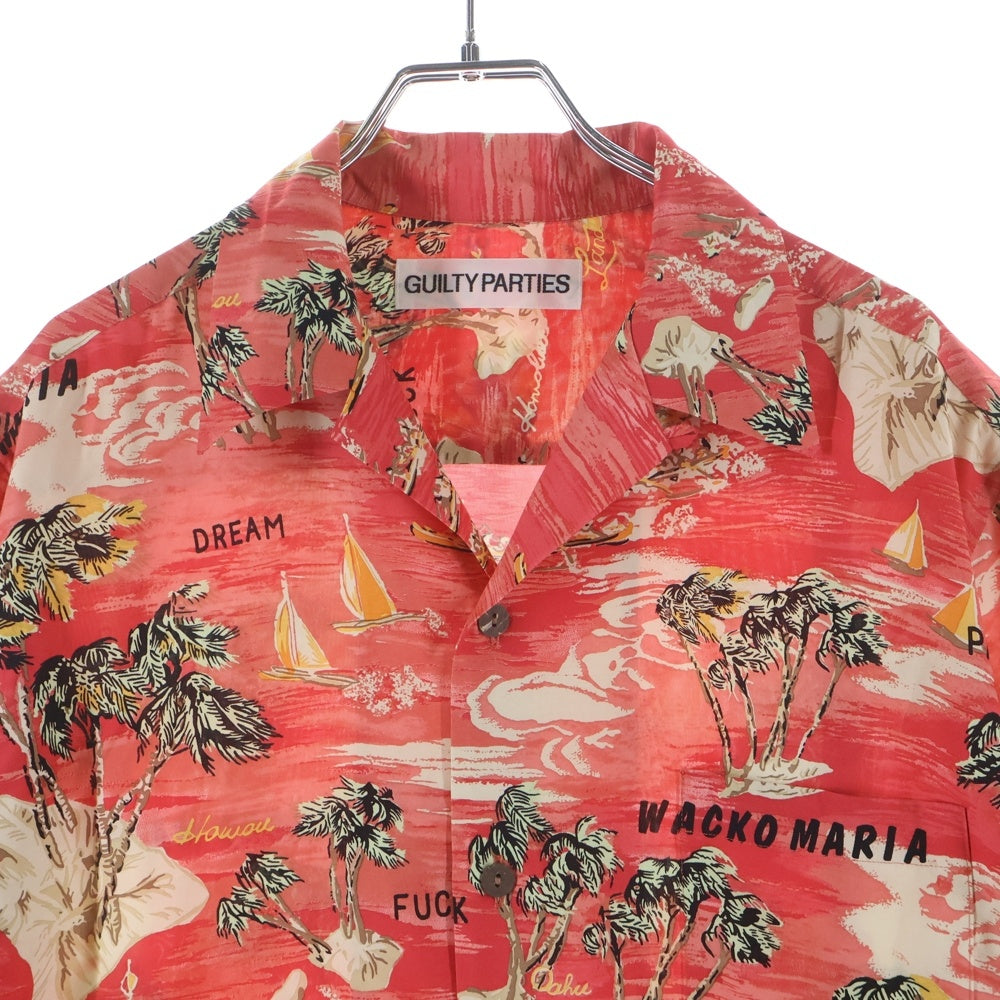 WACKO MARIA(ワコマリア) 24SS HAWAIIAN SHIRT S/S 半袖 アロハシャツ レッド