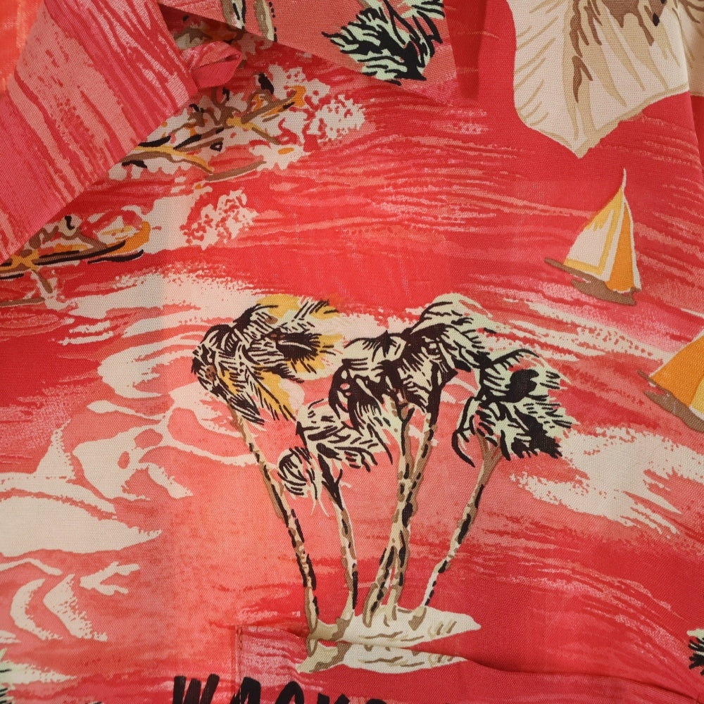 WACKO MARIA(ワコマリア) 24SS HAWAIIAN SHIRT S/S 半袖 アロハシャツ レッド