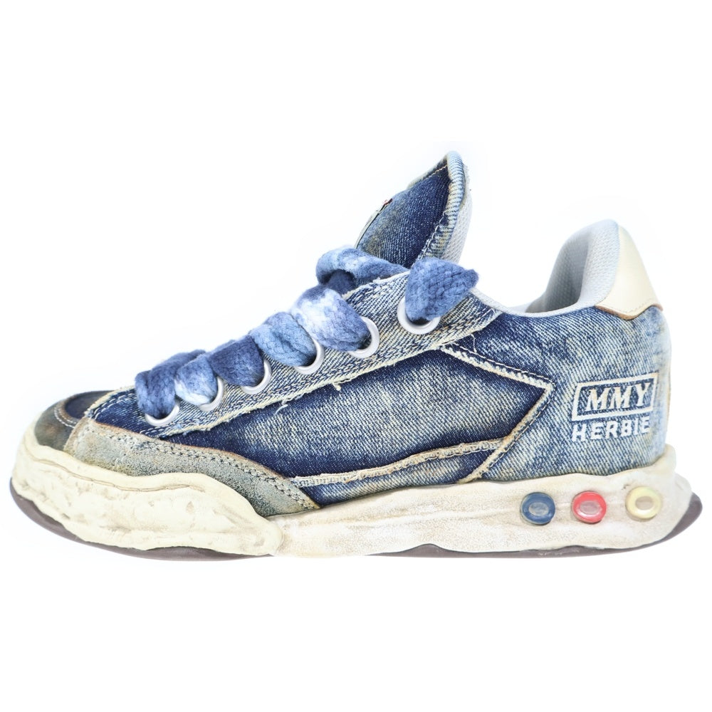 MAISON MIHARAYASUHIRO(メゾンミハラヤスヒロ) HERBIE PUFFER OG Sole Washed Denim Low top Sneaker ハービー パファー OG ソール ウォッシュド デニム ローカットスニーカー ブルー/ホワイト A01FW702