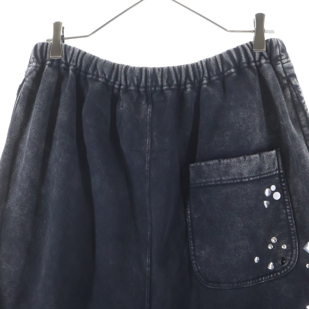 MAISON MIHARAYASUHIRO(メゾンミハラヤスヒロ) 25AW Embellished Bleached Pants エンベリッシュド ブリーチド スウェットパンツ ブラック A15PT563