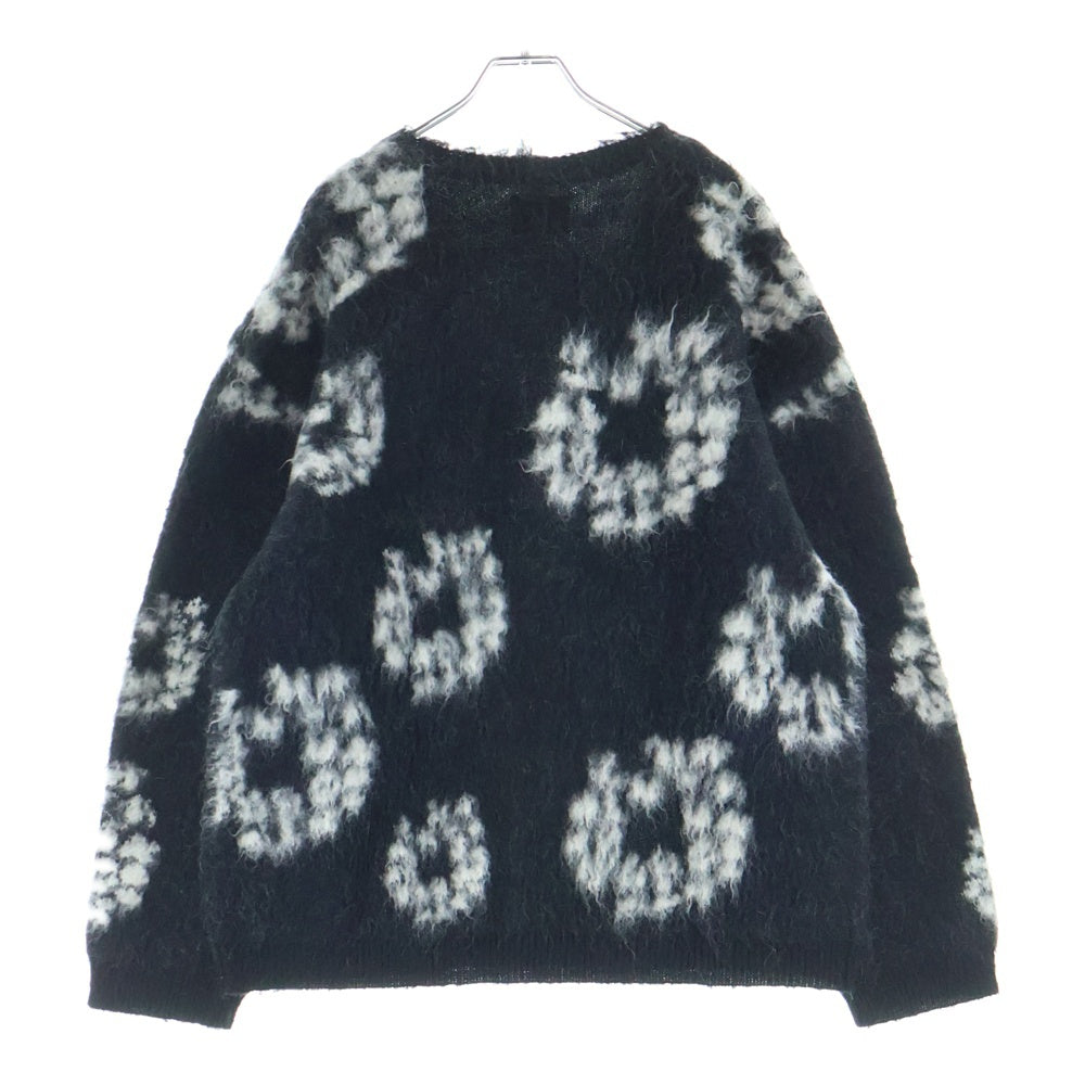 SAINT MICHAEL(セントマイケル) 24AW × DENIM TEARS DT MH CARDIGAN デニムティアーズ モヘア カーディガン ブラック SM-YS1-0000-C50