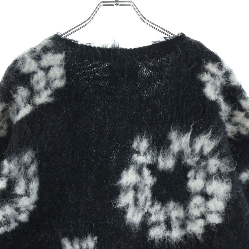 SAINT MICHAEL(セントマイケル) 24AW × DENIM TEARS DT MH CARDIGAN デニムティアーズ モヘア カーディガン ブラック SM-YS1-0000-C50