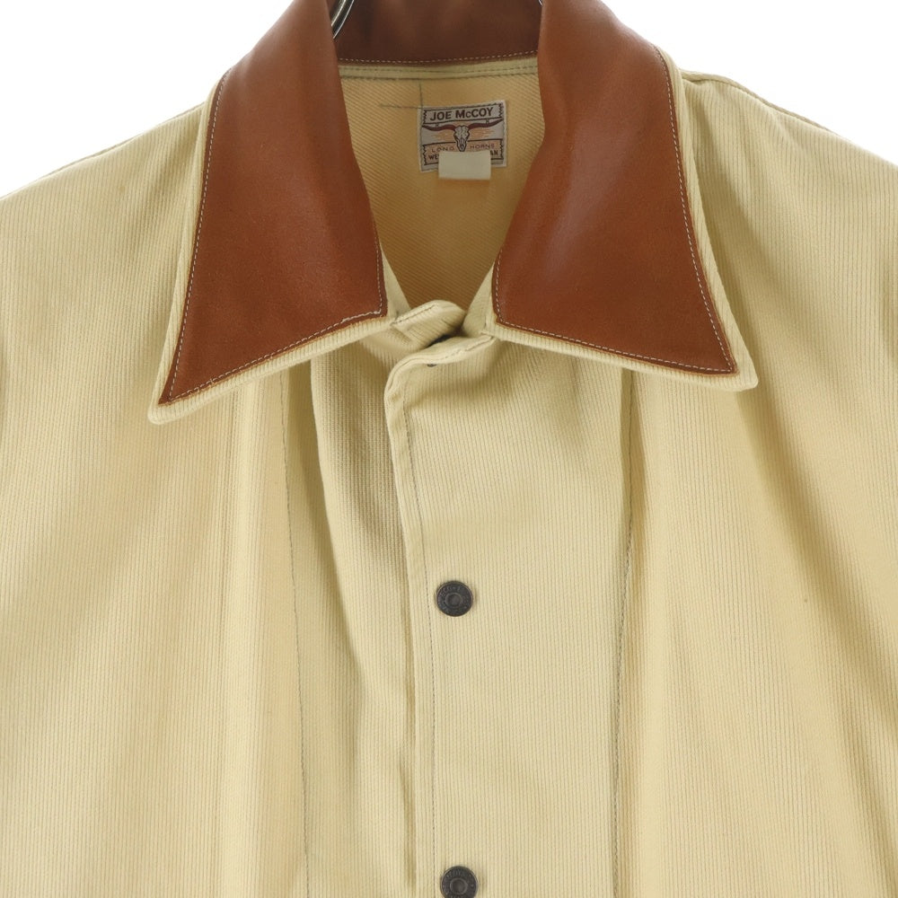 JOE McCOY(ジョーマッコイ) LOT 946 WESTERN RANCHMAN LONG HORNS レザー切替 ピケジャケット ベージュ/ブラウン