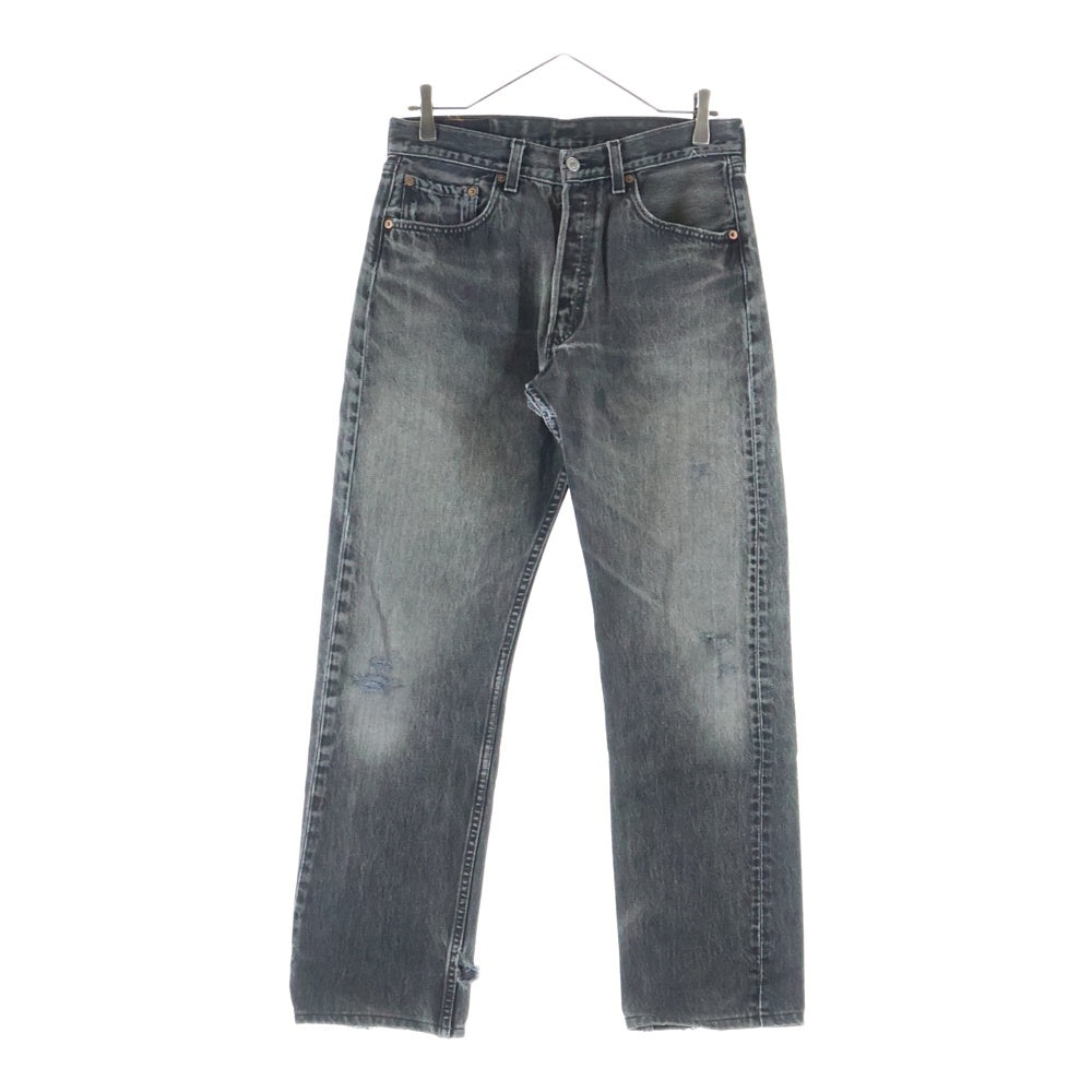 Levi's(リーバイス) 501 ボタン裏653 USA製 後染め ボタンフライ デニムパンツ ブラック 501-0660
