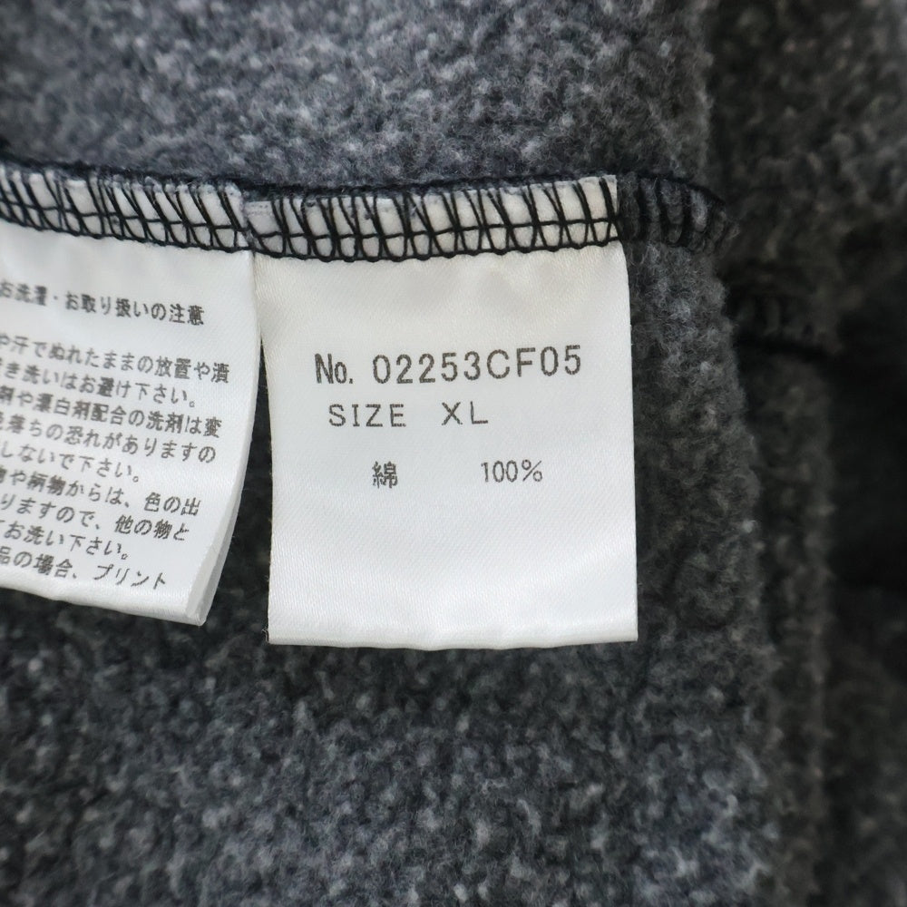 HYSTERIC GLAMOUR(ヒステリックグラマー) 25AW HYS UNIVERSITY フロントロゴ プルオーバーパーカー 裏起毛 コットン ブラック 02253CF05