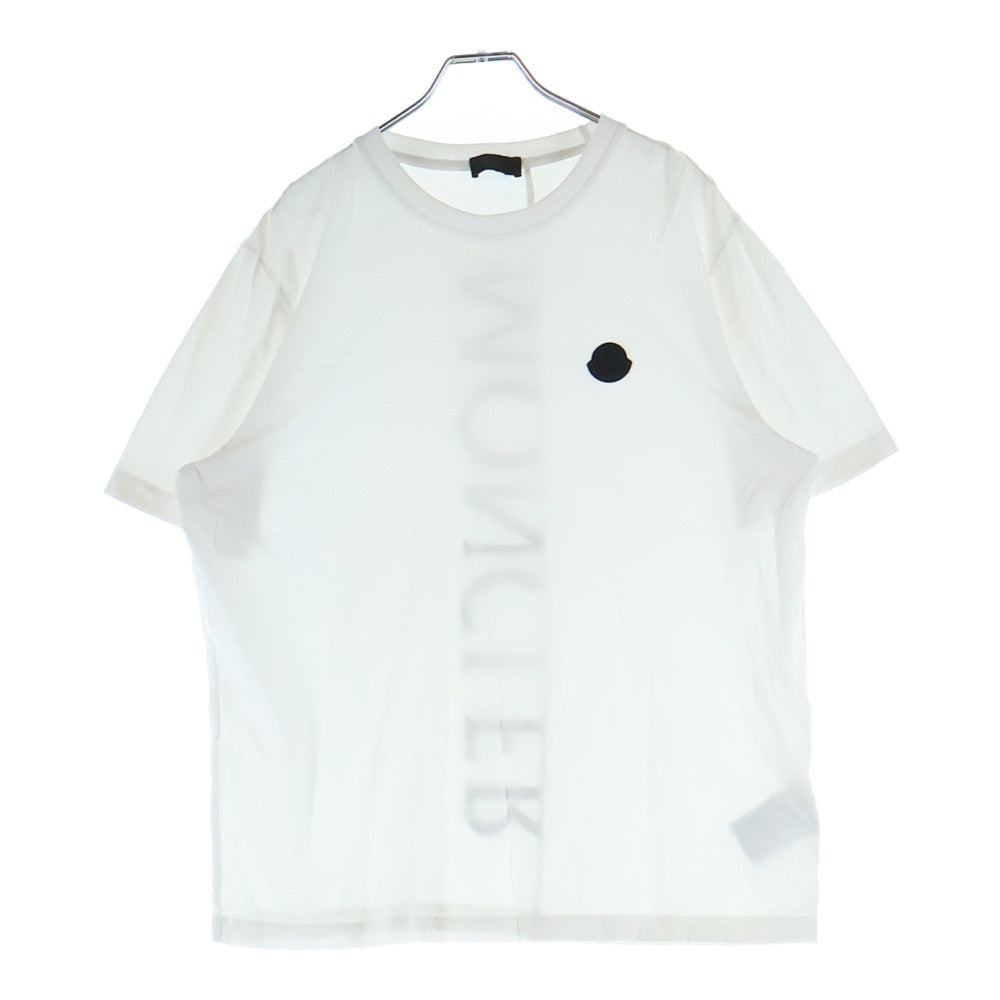 MONCLER(モンクレール) 24SS バックロゴプリント クルーネック 半袖Tシャツ カットソー ホワイト J10918C00059 8390Y