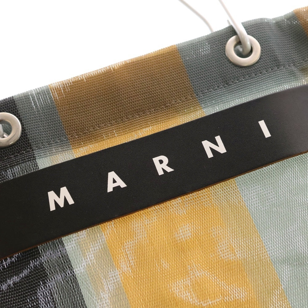 MARNI(マルニ) フラワーカフェ ストライプ トートバッグ マルチカラー