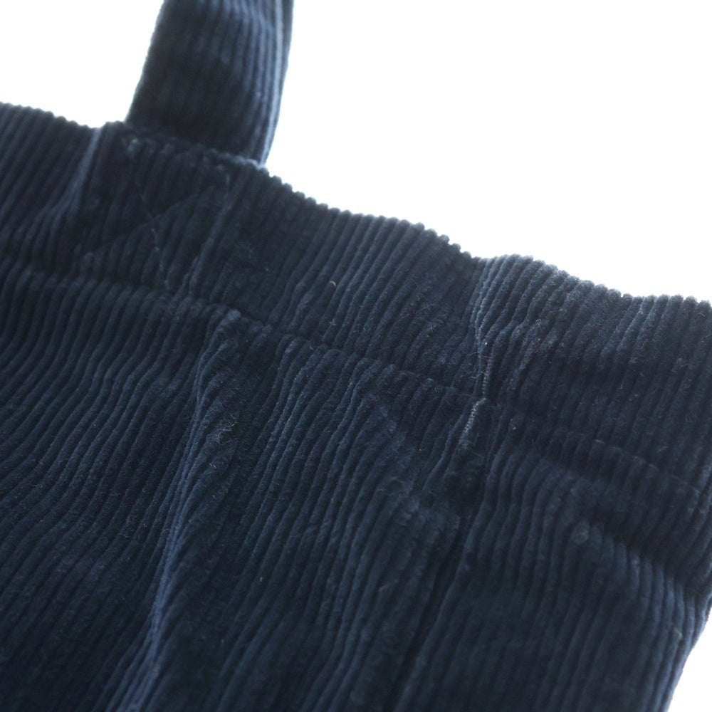 A.P.C(アーペーセー) ロゴプリント コーデュロイ トートバッグ ネイビー