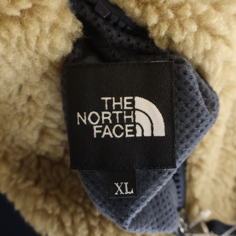 THE NORTH FACE(ザノースフェイス) Reversible Extreme Pile Cardigan リバーシブル ボア ナイロンジャケット ベージュ/ネイビー NP72334