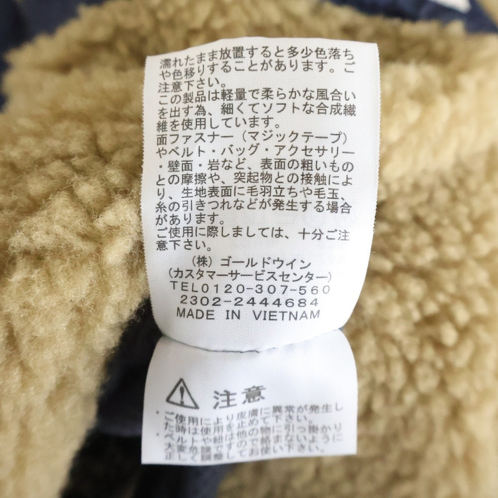 THE NORTH FACE(ザノースフェイス) Reversible Extreme Pile Cardigan リバーシブル ボア ナイロンジャケット ベージュ/ネイビー NP72334