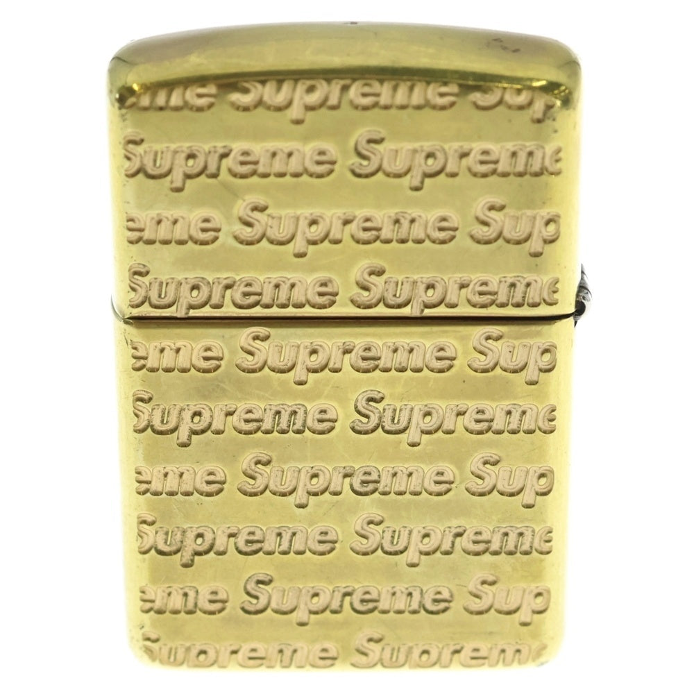 SUPREME(シュプリーム) 23AW Repeat Engraved Zippo リピート ロゴ ライター ゴールド