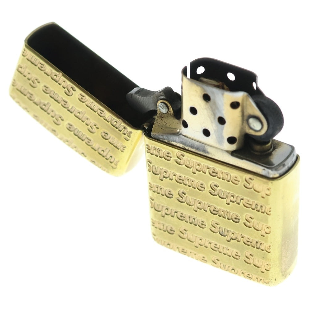 SUPREME(シュプリーム) 23AW Repeat Engraved Zippo リピート ロゴ ライター ゴールド