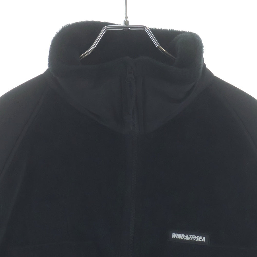 WIND AND SEA(ウィンダンシー) 19AW MILITARY FLEECE JACKET ミリタリー フリースジャケット ブラック WDS-19A-JK-01