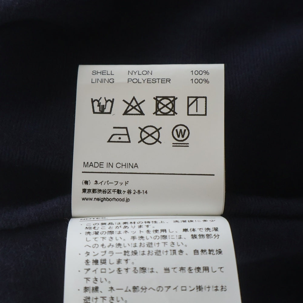 NEIGHBORHOOD(ネイバーフッド) 21SS BROOKS/N-JKT ロゴ 刺繍 コーチジャケット ネイビー 211TSNH-JKM01