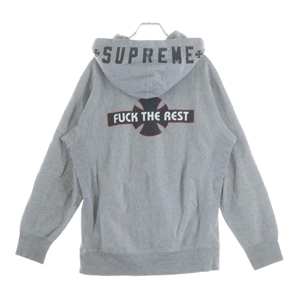 SUPREME(シュプリーム) 15AW × INDEPENDENT Fuck The Rest Hoodie インデペンデント ファックザリースト スウェット プルオーバーパーカー グレー