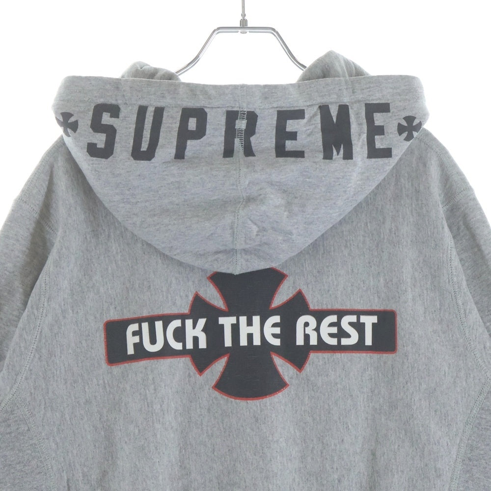 SUPREME(シュプリーム) 15AW × INDEPENDENT Fuck The Rest Hoodie インデペンデント ファックザリースト スウェット プルオーバーパーカー グレー